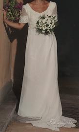 Abito da Sposa taglia 42 stile impero manica corta