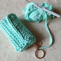 Mini portachiavi/portacarte ad uncinetto 💳💄