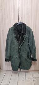 MONTONE SHEARLING ORIGINALE VERDE MADE IN ITALY