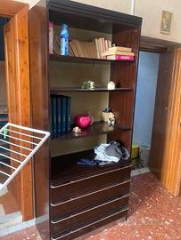 Libreria Scaffale Legno con Cassetti L88 p42 h205
