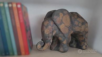 Scultura ELEFANTE breccia gialla