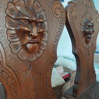 sedie antiche in legno intagliato 