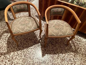 Poltroncine legno e tessuto