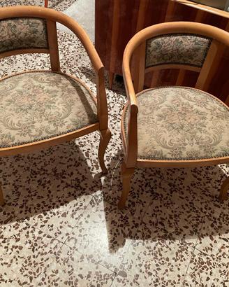 Poltroncine legno e tessuto