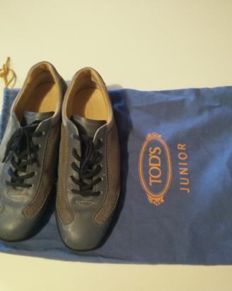 Scarpe Todds blu in pelle e tela n. 25
