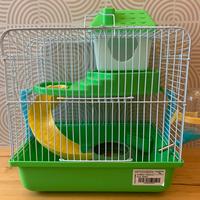 Gabbia per criceti a due piani verde