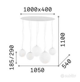 Lampadario a sospensione con 5 punti luceIDEAL LUX