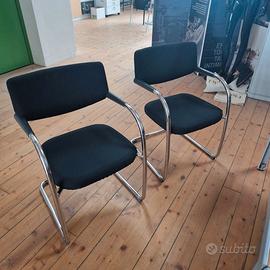 sedia Vitra Visavis a sbalzo cromata