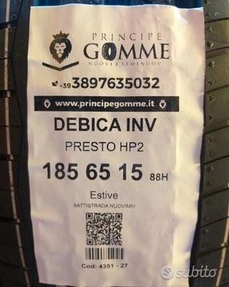 2 gomme 185 65 15 debica a4351