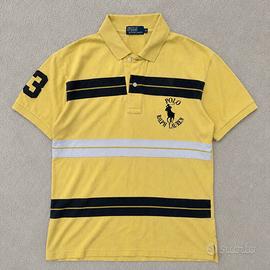 Ralph Lauren Polo Uomo a Righe Gialle e Nere M