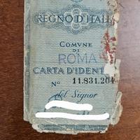 Carta D'identità REGNO D'ITALIA COMUNE DI ROMA '45