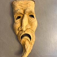 Maschera in legno da parete artista Giorgio Benede