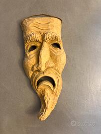 Maschera in legno da parete artista Giorgio Benede