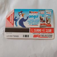 Scheda telefonica telecom KINDER PINGUI '