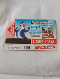 Scheda telefonica telecom KINDER PINGUI '