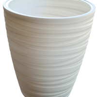 Vaso Maze da fiori bianco con onde decorative 3d