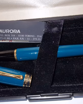 Aurora Ipsilon penna a sfera turchese/nero