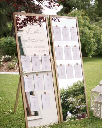 Specchio con cornice e supporto Tableau Mariage