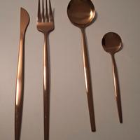 Set 48 di Posate in Acciaio Inossidabile oro rosa
