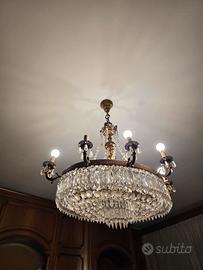 Lampadario vintage in cristallo