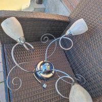 plafoniera riccio 3 luci