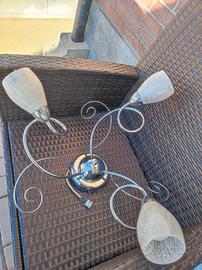 plafoniera riccio 3 luci