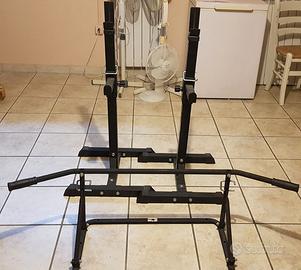 Rack bilancere + barra trazioni
