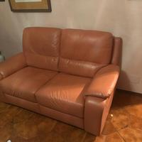 Coppia di divani in pelle