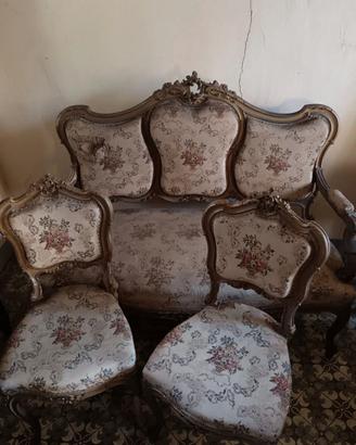 Salottino in stile Luigi XV da restaurare