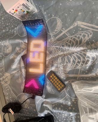 Insegna LED RGB Flessibile 35x10cm Bluetooth USB