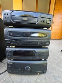 stereo technics completo lettore cd e cassette