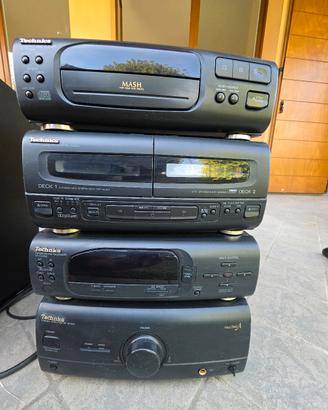stereo technics completo lettore cd e cassette