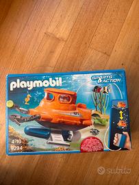 Playmobil sottomarino con motore 4-10 anni