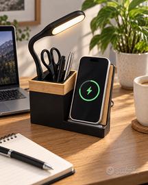 Supporto ricarica wireless organizer ufficio