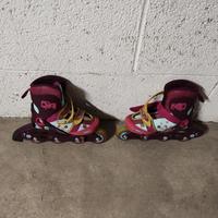 Pattini in linea bambina misura 30–32 + casco