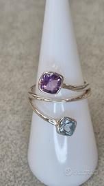 Anello argento 925 e pietre 