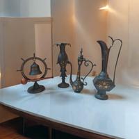 set ornamenti in ottone brunito vintage