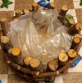 Portavaso in legno con Plastica Protettiva 
