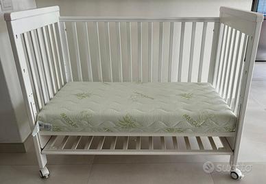 Culla lettino regolabile con materasso Marcapiuma