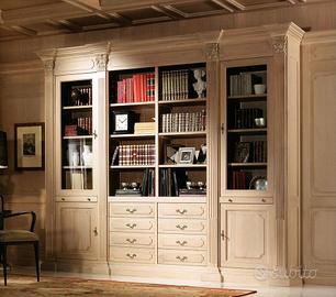 Parete- libreria ditta Arte Antiqua legno massello
