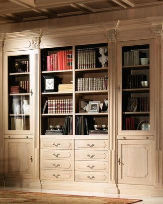 Parete- libreria ditta Arte Antiqua legno massello