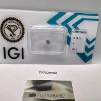 Diamante naturale certificato Igi 0.19 ct F vs2