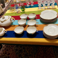 EDELSTEINporcellanaPREGIATOsetCOMPLETOteOROfine900