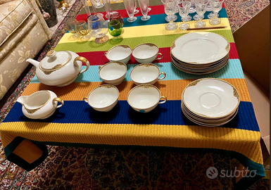 EDELSTEINporcellanaPREGIATOsetCOMPLETOteOROfine900