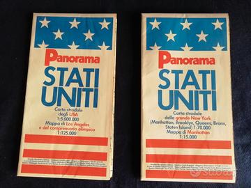 Due carte geografiche degli Stati Uniti