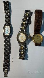 Lotto 3 orologi vintage donna non funzionanti