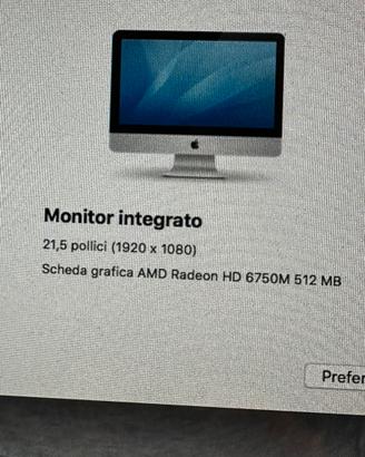 iMac Apple 21,5 mid 2011
