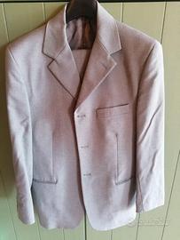 Completo uomo pura lana 100% taglia 46 tortora