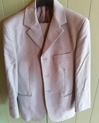 Completo uomo pura lana 100% taglia 46 tortora