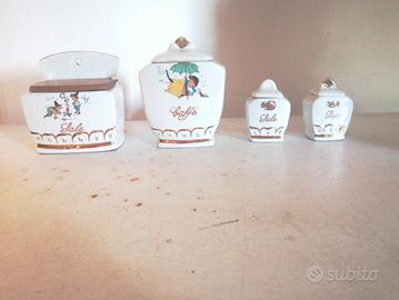 set  porcellana  zucchero sale e spezie